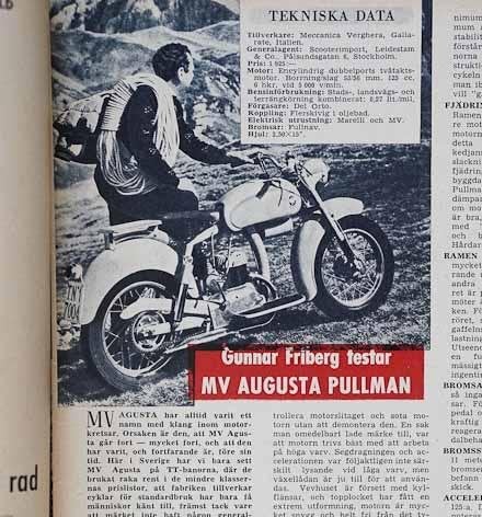 FART 1954/10 Test MV Augusta Pullman och Puch SGS 250 och LLoyd LP 400 LP400