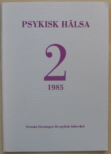 Psykisk Hälsa nr 2, 1985 (sfph)