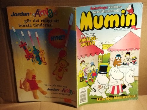 Mumin 1997 nr 6, olöst pyssel i mitten, Very Fine plus