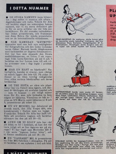 Teknik för alla nr 15 1958: MGA, Mercedes 220 S
