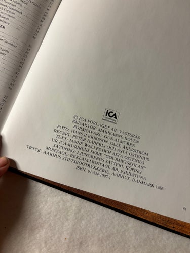 ICA kokbok 1986 Läckert till fest