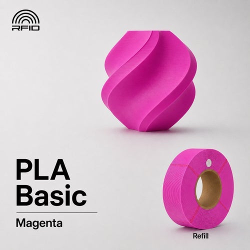 Bambu Lab PLA Basic, Magenta, 1.75 mm, 1 kg, Refill