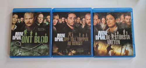 Arne Dahl × 3 Blu-ray Collection / Svenskt Tal & Text / Svensk Film Serie