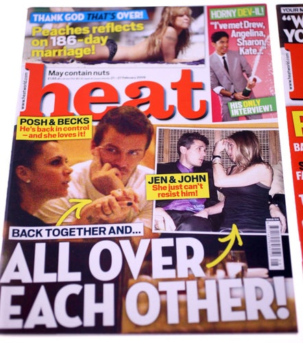 Heat Magazine-2 issues included-February 2009-NEW-Weight 542g-FREE postage