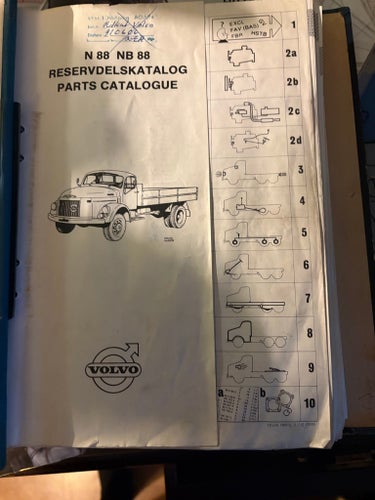 RESERVDELSKATALOG PARTS CATALOGUE N 88 NB 88 Volvo
