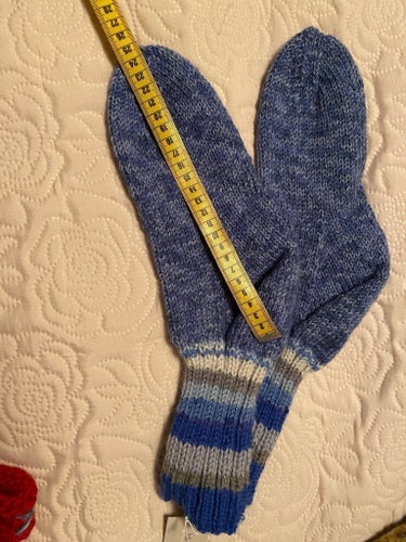 Hemstickade Blåa sockor ca stl 42-44