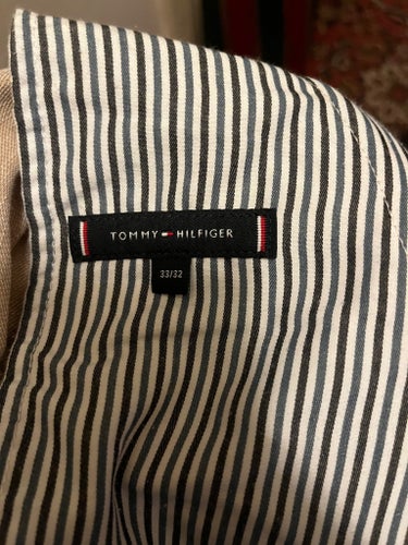 Tommy Hilfiger beiga linnebyxor, storlek 33/32