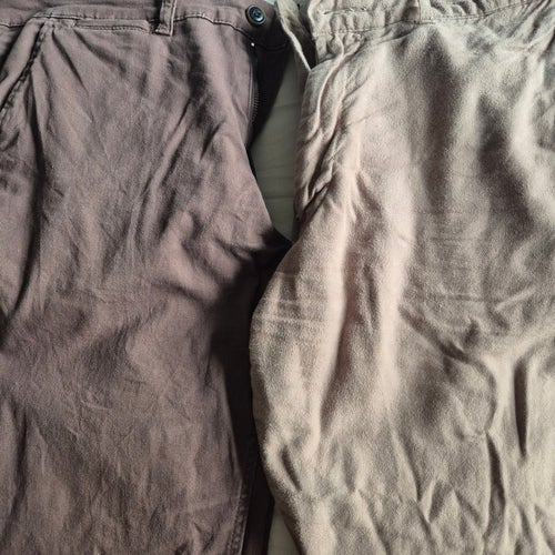 Jack and Jones Två par bruna byxor toppskick stl 33/34