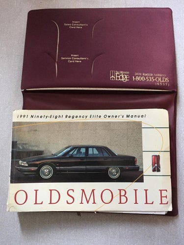 1991 Oldsmobile Owners Manual Ninety-Eight Regency Elite