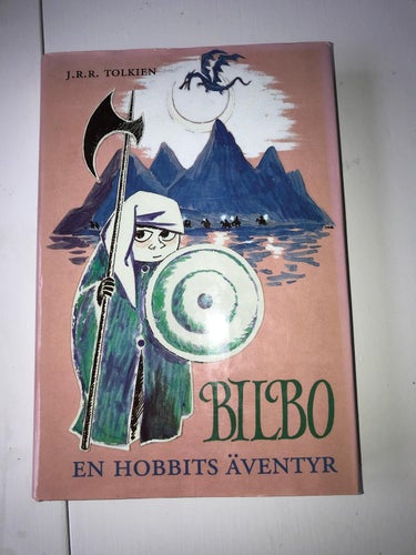 Bilbo en Hobbits äventyr Tove Jansson Tolkien nära nyskick.