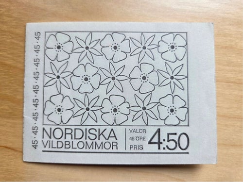 H205A Svenska vildblommor med svagt cylinder och kontrollsiffra
