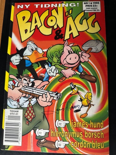Bacon & Ägg Nr 1 1995, signerad