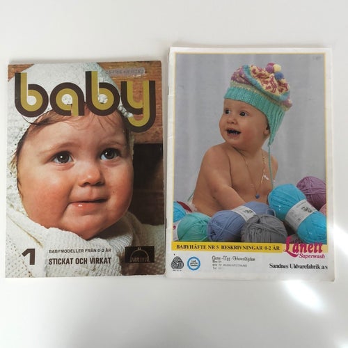 Baby modeller från 0-2 år Stickat och virkat 2 tidningar.