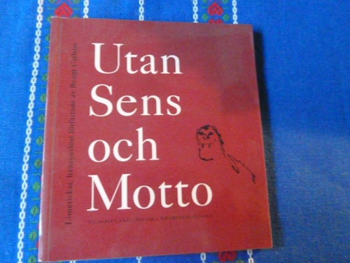 UTAN SENS OCH MOTTO, B. CARLSON, 1995, BÖCKER