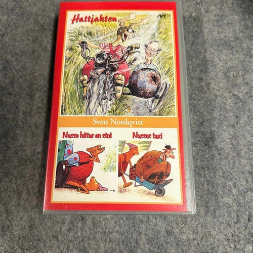 Sven Nordqvist - Hattjakten / Nasse hittar en stol / Nasses taxi - VHS