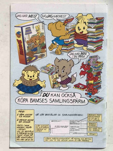 Bamse - 1994:8 FN-VF med poster och pren.kupong
