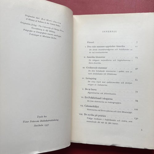 INDIANERNA I USA Ruth M. Underhill 1957