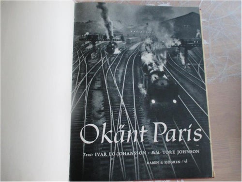 Ovanlig bok av Ivar Lo- Johansson, Okänt Paris