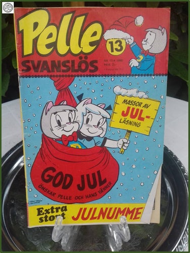 Pelle Svanslös serietidning 1969 nr 13 Utmärkt skick Oli Pova reser till månen