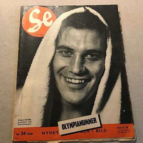 SE NR 34 1948 OLYPIAD,LONDON BALET I STOCKHOLM,FOTBOLL,KANOT,SEGLING,NORDAHL