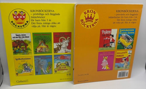 2 st Kronböcker Igelkottavästen & Pojken som inte ville äta