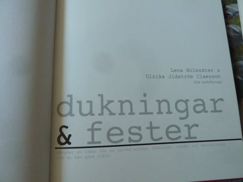 DUKNINGAR & FESTER, LENA HOLMSÄTER & ULRIKA C., KINESISKA DUMPLINGS.., BOK, 2000