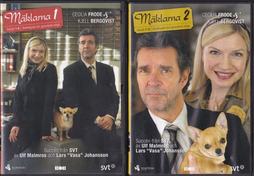 DVD / Mäklarna 1 & 2 / Kjell Bergqvist, Cecilia Frode, Lotta Tejle / Fint skick