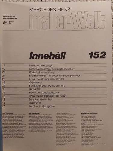 Mercedes in aller Welt 2/1978 152 på svenska