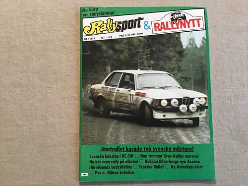 RALLYSPORT & RALLYNYTT NR 7 1979 NYA ASCONA.GRUS KALLE,HÄRNÖSAND,RALLY RALLYCROS