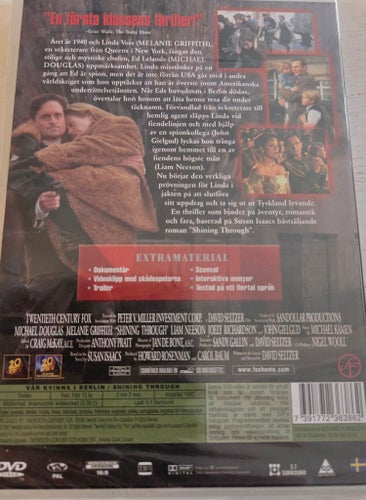 Vår kvinna i Berlin (1992) - Michael Douglas/Melanie Griffith - Inplastad DVD