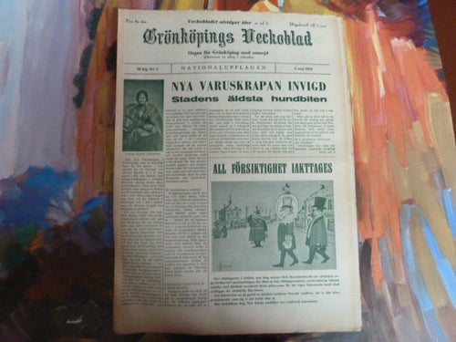 GRÖNKÖPINGS VECKOBLAD, 1959 MAJ 6, TIDNING