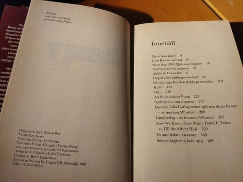 Demonlådan - Ken Kesey. Bok, inbunden. Fine plus. BM