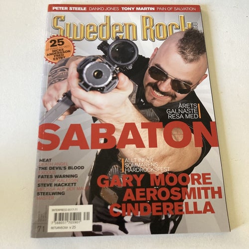 SWEDEN ROCK MAGAZINE NR.71. 2010. SABATON, GARY MOORE, AEROSMITH, CINDERELLA.