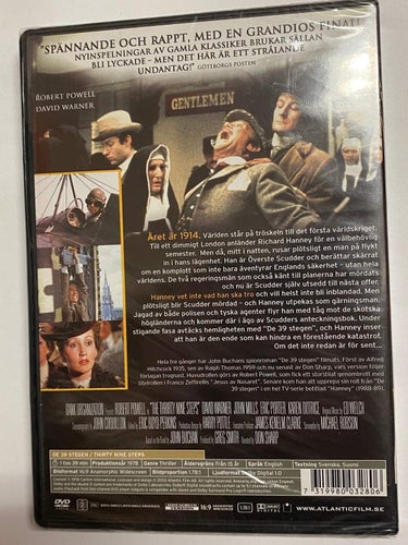 DVD De 39 Stegen Hitchcock INPLASTAD