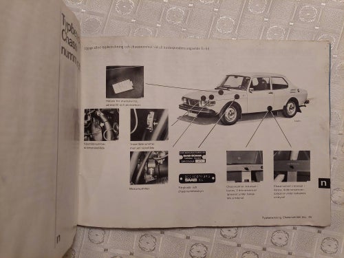 Saab 99 1975 Instruktionsbok