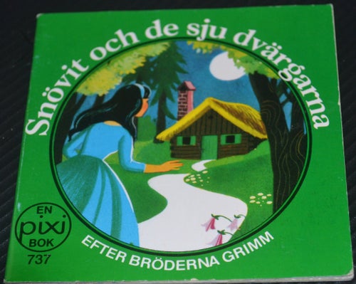 Äldre Pixi bok Snövit och de sju dvärgarna
