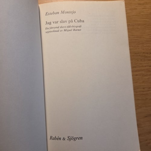 Jag var slav på Cuba av Esteban Montejo, 1971