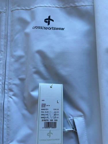 Cross Sportswear vit jacka, storlek L