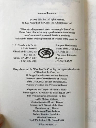 DRAGONLANCE Draksommar 3 Kaos hämnd Margaret Weis & Tracy Hickman 2004