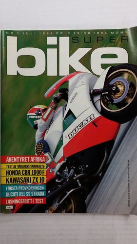 Super Bike nr 7 1988: Honda CBR 1000 F, Kawasaki ZX 10, Ducati 851 SS 8V Strada