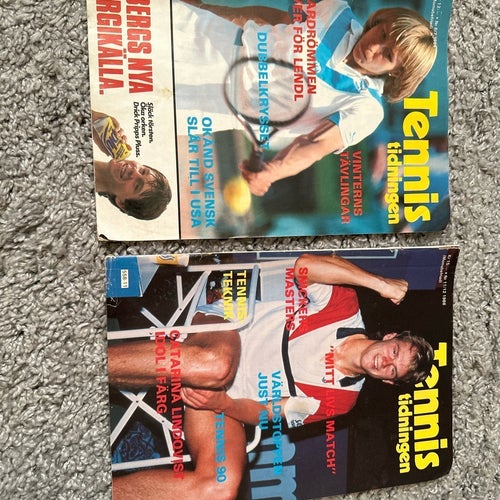 Tennistidningen 1984 & 1986 Edberg Lindqvist tennis retro sporttidningar