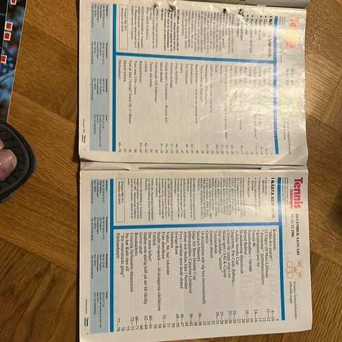 Tennistidningen 1984 & 1986 Edberg Lindqvist tennis retro sporttidningar