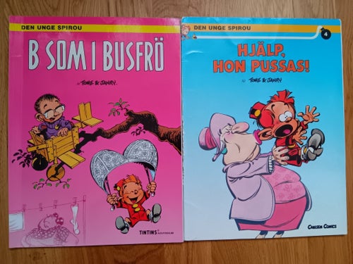 Den unge Spirou 1: B som i Busfrö & 4: Hjälp, hon pussas!