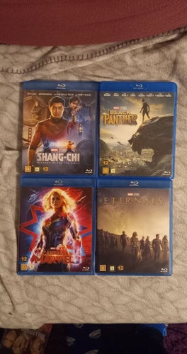 Marvel Studios Paket 4 filmer på Blu-ray Svensk Text Shang-Chi, Black Panther