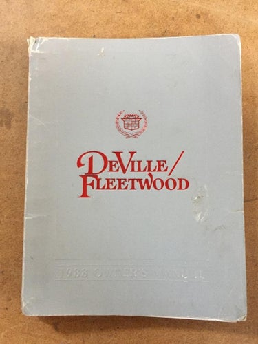 1988 Cadillac Deville/Fleetwood Owner's Manual