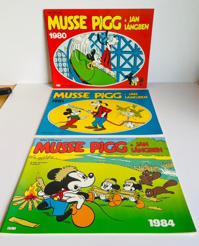 Musse Pigg och Jan Långben x 3 !