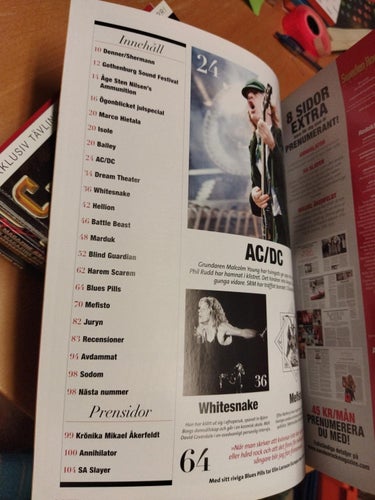 Sweden Rock Magazine 2014 nr 11 ACDC Whitesnake Mefisto Blind Guardian
