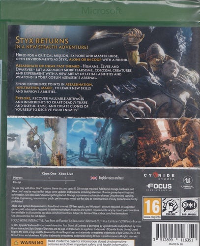 Styx: Shards of Darkness Xbox One