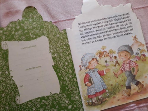 bilderbok NIKLAS äventyr i skogen 80-tal !