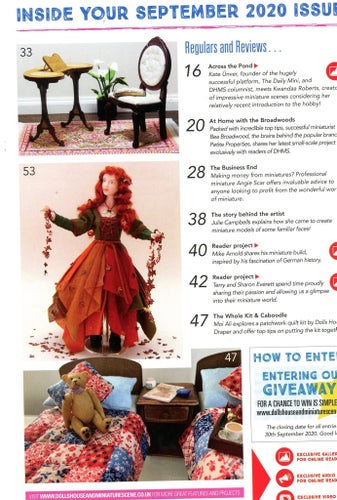 Dolls House & Miniature Scene Tidning September 2020 tidning för skala 1:12